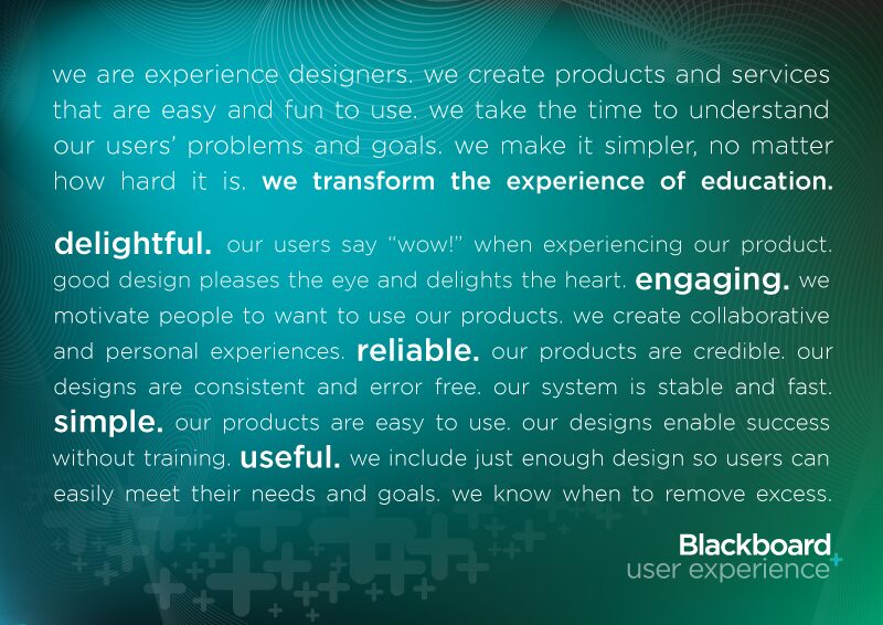 Blackboard Design Principles